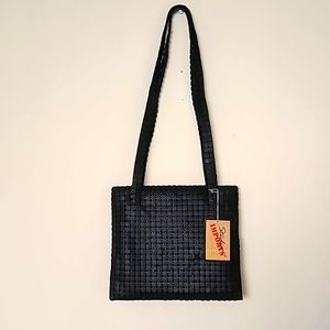 Women Black shoulder Bag 11" × 9 1/2"